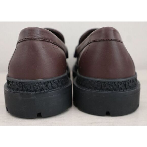 Coach CC833 Men's Sz 8D Brown Signature Jacquard Leather Brooks Loafers - Picture 3 of 13